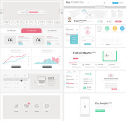Flat UI Element Kit - Business Templates vector image