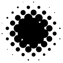 halftone element circular pattern specks vector image