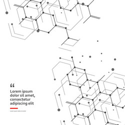 science design with molecular structure abstract vector image