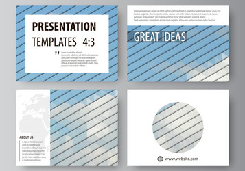 Set of business templates for presentation slides vector