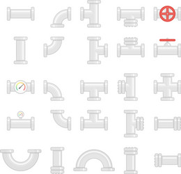 Pipe plumbing pipeline or piped tubing Royalty Free Vector