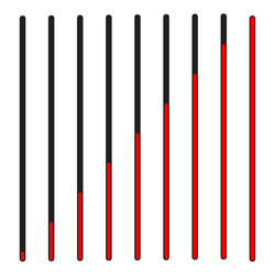 bars with different levels progress loading vector image