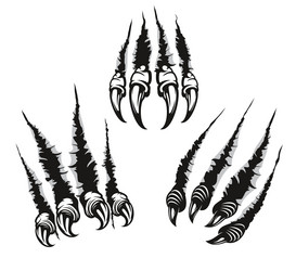 Monster Claw Marks - Dragon Style Vector Image
