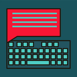 flat line icon concept of new email inbox message vector image