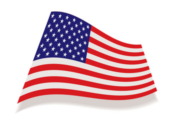 Usa stars and stripes flag vector