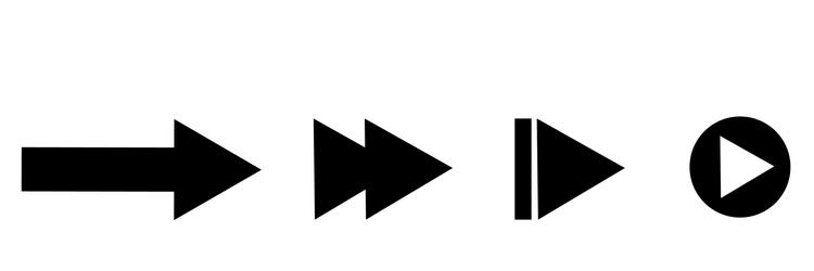 a set of arrow icons pointer vector image