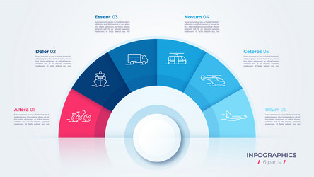 Circle chart design modern template vector