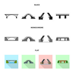 design of connection and symbol set vector image