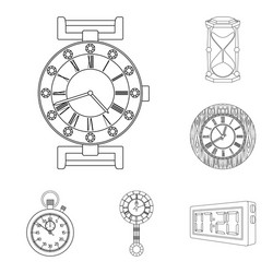 Isolated object of clock and time symbol vector