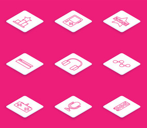 set line star portable video game console vector image
