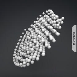 sphere abstract structure with particles vector image