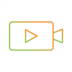 beautiful video camera line icon vector