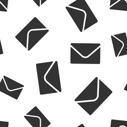 mail envelope icon seamless pattern background vector image
