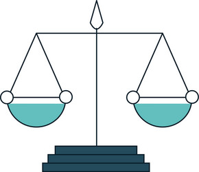 Scale justice isolated icon vector