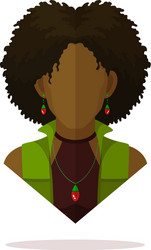 black women avatar vector