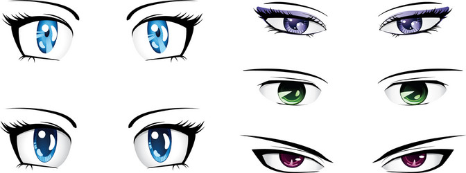 Anime male eyes Royalty Free Vector Image - VectorStock