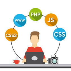software developer and programmer vector image