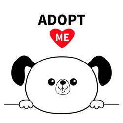 Adopt me dont buy dog head face hands paw holding vector