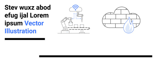 automation technology and cloud data security vector image