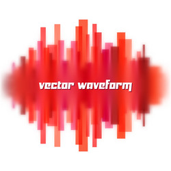 blurred waveform made of lines vector image