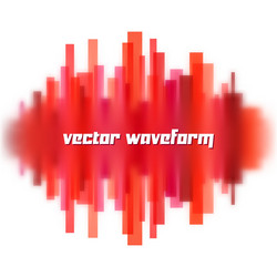 Blurred waveform made of lines vector