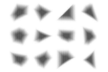 halftone triangle pattern reprographic technique vector image