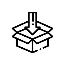 insight icon thin linear style design isolated vector image
