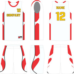 Basketball uniform custom design mock ups template vector