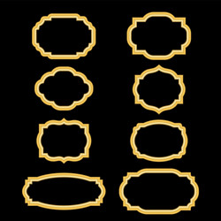 Gold Frame Collection - Elegant Style Vector Image