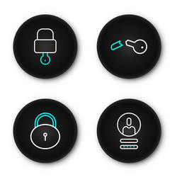 set line create account screen lock broken key vector image