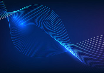 abstract technology background overlapping curves vector image
