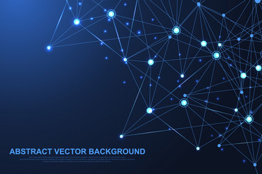 Connected Data Network Background vector image