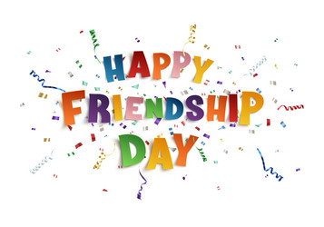 happy friendship day background template Vector Image