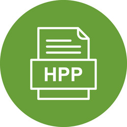 hpp file document icon vector image