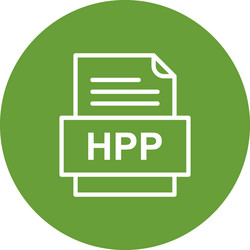 hpp file document icon vector