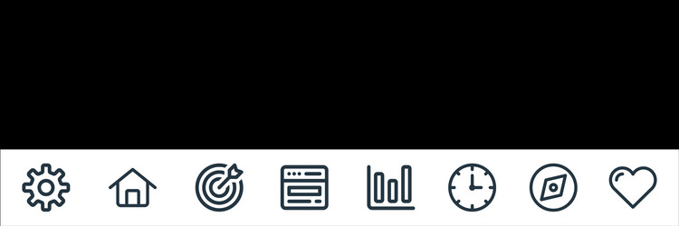 user interface line icons linear set quality vector image
