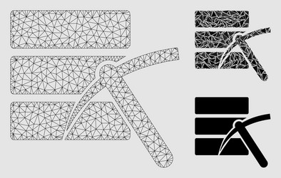 data mining mesh network model and triangle vector image