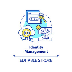 Identity management concept icon vector