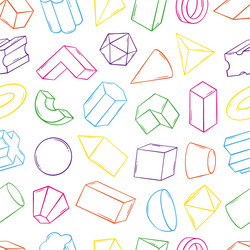 sketch geometry shapes seamless pattern simple vector image