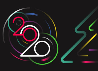 Happy new 2020 year concept vector