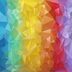 rainbow striped polygonal triangular pattern vector image
