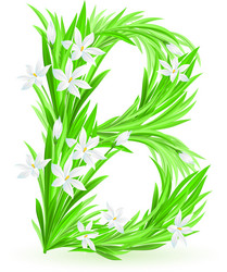 Spring flowers alphabet g Royalty Free Vector Image