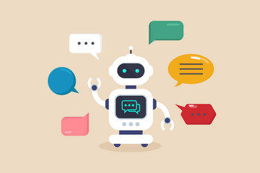 answer questions with machine learning or ai vector image