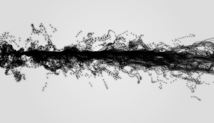 array with dynamic particles 3d technology style vector image