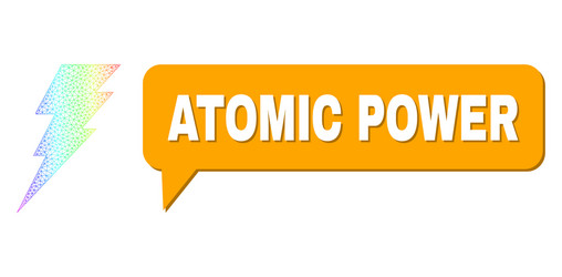 rainbow mesh gradient execute icon and atomic vector image