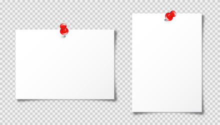 Realistic blank paper sheet in a4 format with red vector