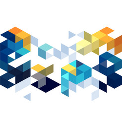 abstract background with color cubes and grid vector image