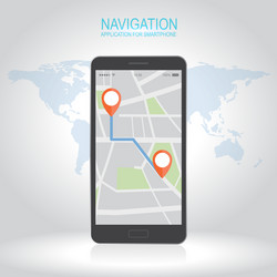 concept of responsive navigation application vector image