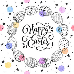Easter eggs wreath Royalty Free Vector Image - VectorStock