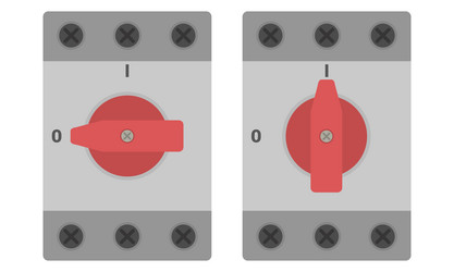 modular three pole disconnect switch vector image